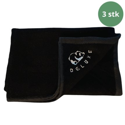 Sorte bambus håndklæder 50×100 cm – 3 stks i 100% bambus